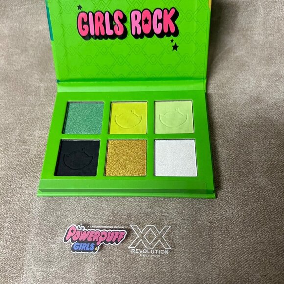 Makeup Revolution Power Puff Girls Buttercup 6 Pan Eyeshadow Palette 6.6g NIB - Picture 3 of 5